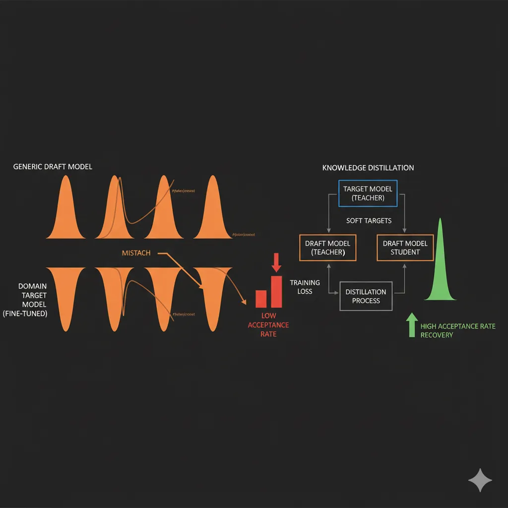 Árbol de decisión para seleccionar draft model óptimo según target model, dominio y acceptance rate objetivo