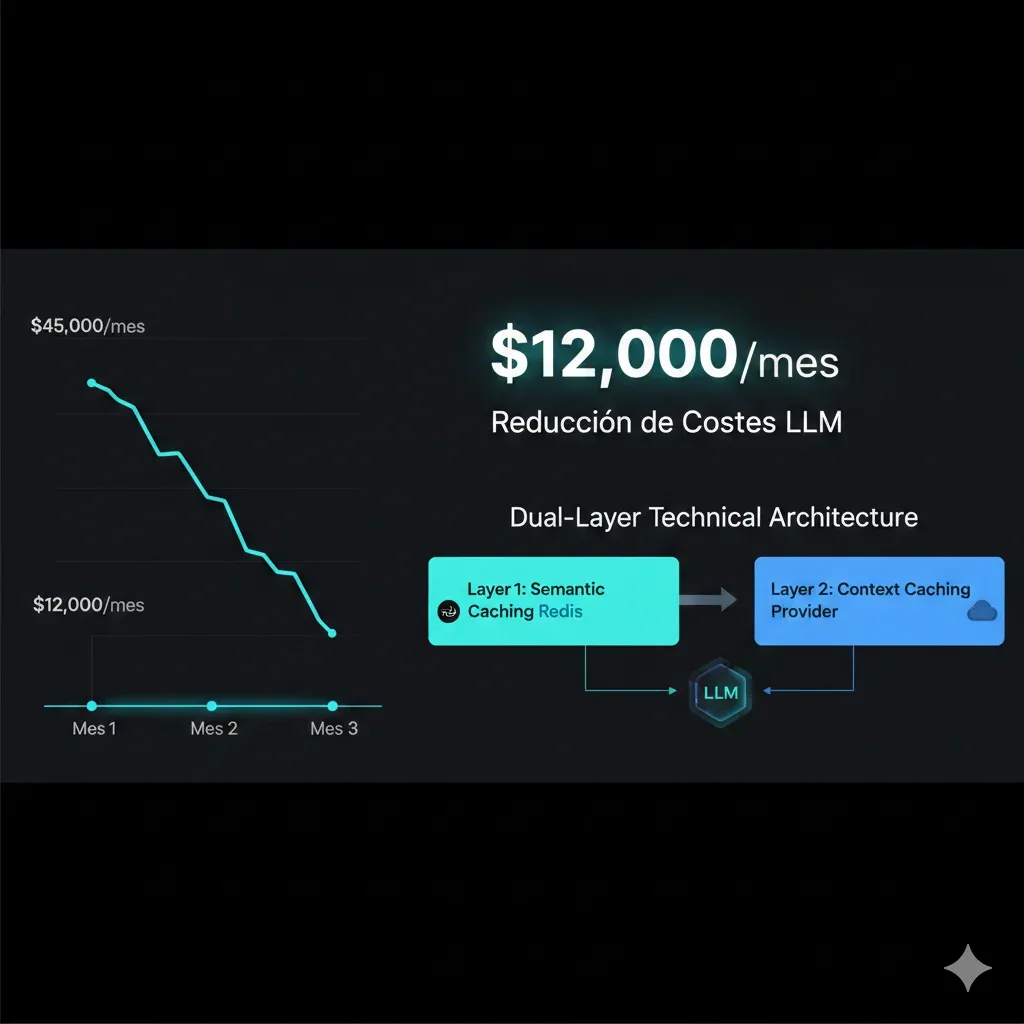 Cómo Reduje 73% los Costes de Inferencia LLM en Producción: Guía Completa Semantic Caching + Context Caching 2025 | BCloud Consulting