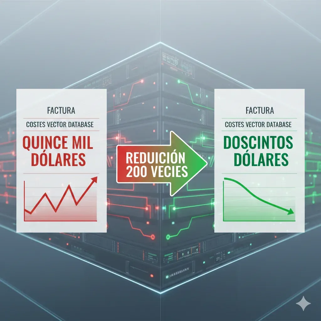 Cómo Reducir 200x los Costes de Tu Vector Database: De $15k/mes a $210/mes | BCloud Consulting